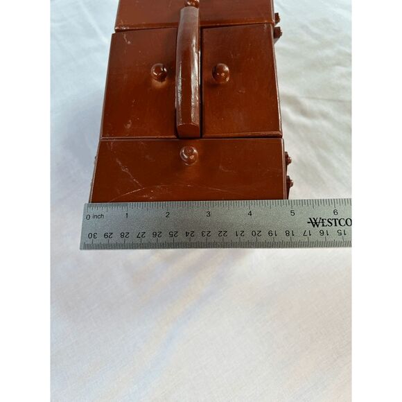 Vintage Wooden Singer Accordion Sewing/Notion Box, Small, Keepsake Organizer - Picture 7 of 16